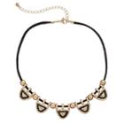 Black Triangle Slider Choker Necklace, Women's, Oxford