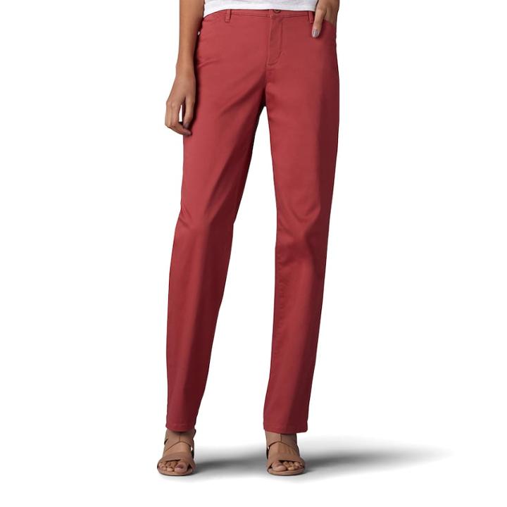 Women's Lee Original All Day Relaxed Fit Pants, Size: 18 T/l, Dark Red