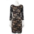 Women's Ronni Nicole Contrasting Lace Sheath Dress, Size: 16, Ovrfl Oth