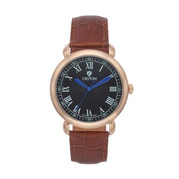 Croton Heritage Leather Watch, Brown