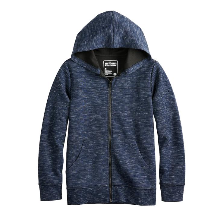 Boys 8-20 Urban Pipeline&trade; Double Knit Fleece Hoodie, Size: Medium, Blue (navy)