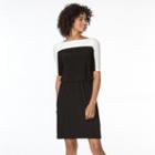 Women's Chaps Colorblock Blouson Dress, Size: Xl, Black