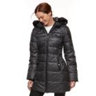 Women's Halitech Faux-fur Trim Puffer Jacket, Size: Small, Grey