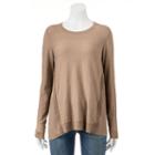Women's Sonoma Goods For Life&trade; Mixed-media Eyelet Top, Size: Xs, Brown Oth