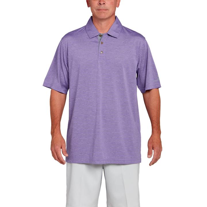 Men's Pebble Beach Classic-fit Striped Performance Golf Polo, Size: Small, Purple
