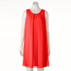 Women's Msk Embellished Chiffon Shift Dress, Size: 6, Med Orange