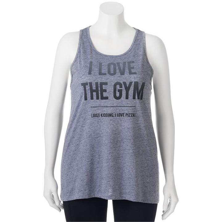 Juniors' Plus Size So&reg; Open Back Graphic Tank, Girl's, Size: 1xl, White