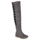 Journee Collection Pitch Women's Over-the-knee Boots, Size: Medium (6), Med Grey