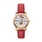 Disney's Minnie Mouse Rock The Dots Women's Leather Watch, Red