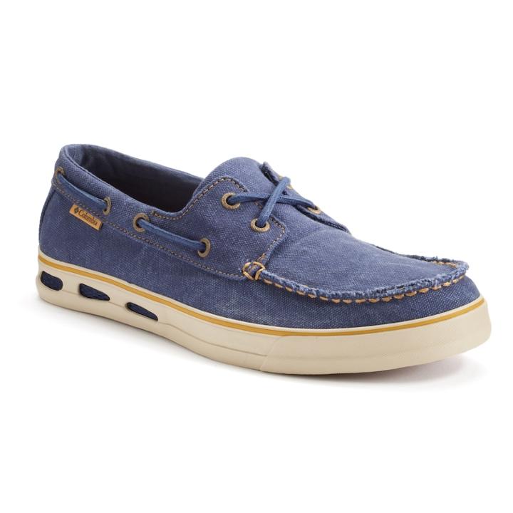 Columbia Vulc N Vent Boat Canvas Men's Shoes, Size: 7.5, Blue