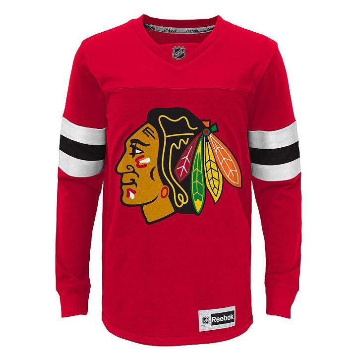 Boys 8-20 Reebok Chicago Blackhawks Faceoff Jersey Tee, Size: L(14/16), Red