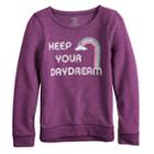 Girls 7-16 & Plus Size So&reg; Easy Crew Pullover Sweatshirt, Size: 10, Drk Purple