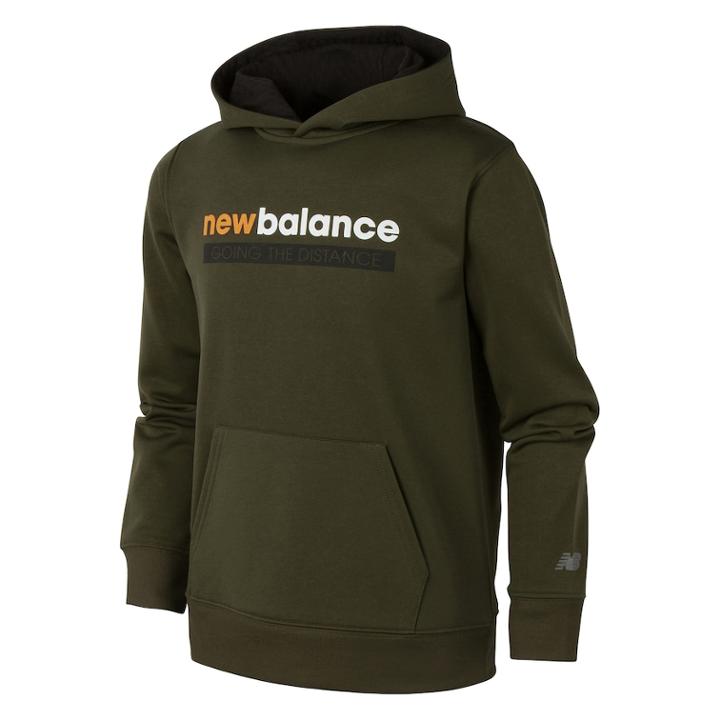 Boys 8-20 New Balance Graphic Hoodie, Size: 10-12, Dark Green