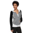 Juniors' So&reg; Colorblock Zip Up Hoodie, Girl's, Size: Medium, Natural