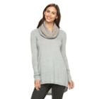 Women's Apt. 9&reg; Removeable Cowlneck Sweater Tunic, Size: Medium, Med Grey
