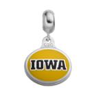 Fiora Sterling Silver Iowa Hawkeyes Logo Charm, Women's, Multicolor