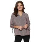 Women's Apt. 9&reg; Knot Sleeve Blouse, Size: Large, Dark Red