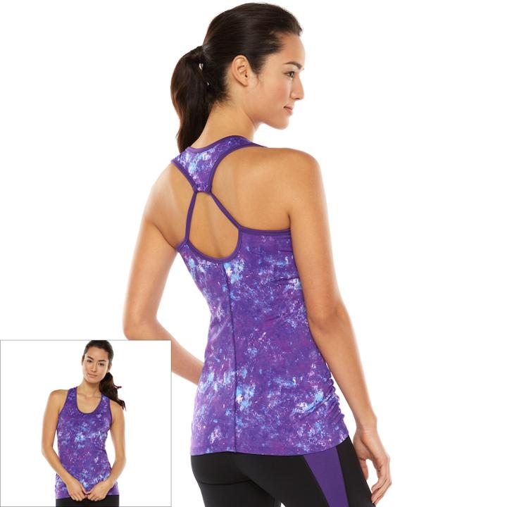 Women's Gaiam Reflection Racerback Yoga Tank, Size: Xs, Purple