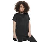 Madden Nyc Juniors' Plus Size Solid Mesh Yoke Tee, Girl's, Size: 2xl, Oxford