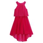 Girls 7-16 Emily West Pink Woven Popover Rhinestone Dress, Girl's, Size: 10