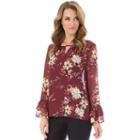 Women's Apt. 9&reg; Floral Tiered Top, Size: Xlrg Av/rg, Ovrfl Oth