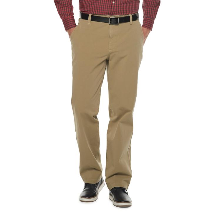 Men's Dockers&reg; Classic-fit Downtime Khaki Smart 360 Flex Pants D3, Size: 38x32, Beig/green (beig/khaki)