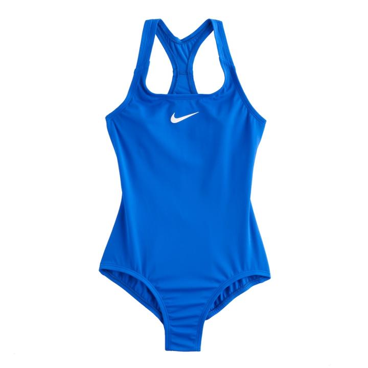 Girls 7-14 Nike Racerback Swimsuit, Size: 12, Blue (navy)