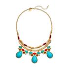 Gs By Gemma Simone Samurai Warrior Collection Teardrop Bib Necklace, Teens, Size: 18, Multicolor