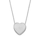 Sterling Silver Heart Pendant Necklace, Women's, Size: 18, Grey