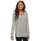 Women's Sonoma Goods For Life&trade; V-neck Waffle Weave Tunic, Size: Large, Dark Green
