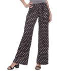 Juniors' Joe B Tie Front Wide-leg Pants, Teens, Size: Medium, Brown Oth