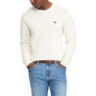 Men's Chaps Classic-fit Solid Crewneck Sweater, Size: Medium, Natural