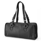 Amerileather Classy Leather Satchel, Women's, Black