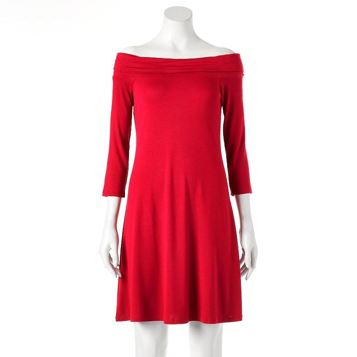 Women's Apt. 9&reg; Off-the-shoulder Shift Dress, Size: Xs, Pink
