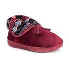Muk Luks Rocker Sole Fleece Bootie Slippers, Women's, Size: Medium, Red