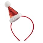 Girls 4-16 Glitter Santa Hat Faux-fur Headband, Red