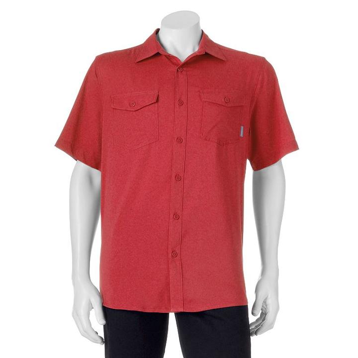 Big & Tall Columbia Pacific Breeze Button-down Shirt, Men's, Size: L Tall, Light Pink