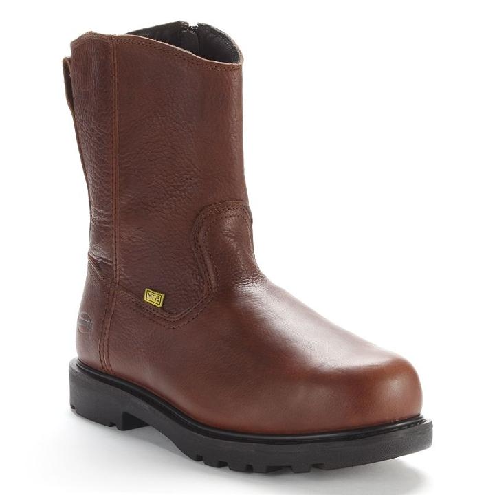 Iron Age Wellington Men's Met Guard Western Work Boots, Size: 10 Wide, Brown