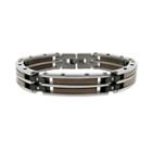 Lynx Stainless Steel Diamond Accent Link Bracelet, Women's, Grey