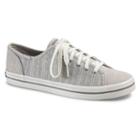 Keds Kickstart Slub Stripe Women's Ortholite Sneakers, Size: Medium (8.5), Grey