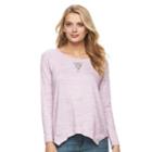 Women's Juicy Couture Embellished Triangle Sweater, Size: Xl, Brt Purple