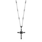 Simply Vera Vera Wang Black Cross Pendant Necklace, Women's