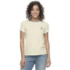 Juniors' So&reg; Striped Crewneck Tee, Girl's, Size: Medium, Med Yellow