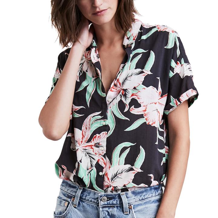 Women's Levi's&reg; Sadie Button-down Shirt, Size: Xs, Black