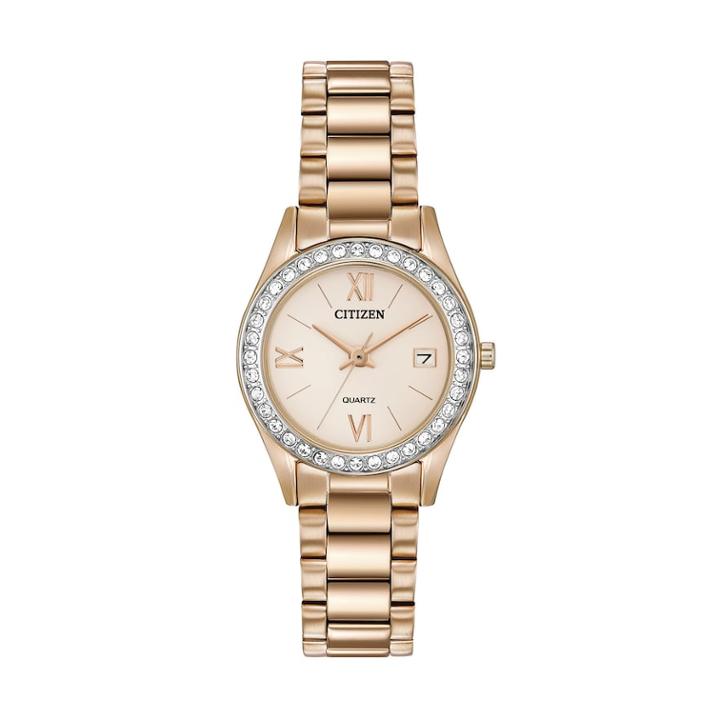 Citizen Women's Crystal Stainless Steel Watch - Eu2683-54q, Size: Small, Pink