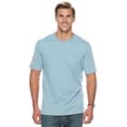Big & Tall Croft & Barrow&reg; Classic-fit Easy-care V-neck Pocket Tee, Men's, Size: Xl Tall, Blue (navy)