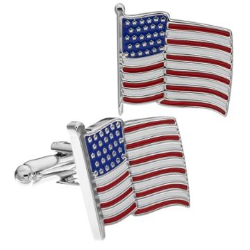Croft & Barrow&reg; Hoover American Flag Cuff Links, Men's, Pink
