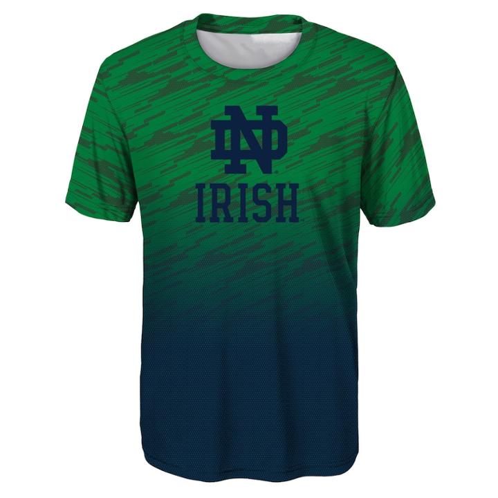 Boys 8-20 Notre Dame Fighting Irish Propulsion Tee, Size: M 10-12, Green