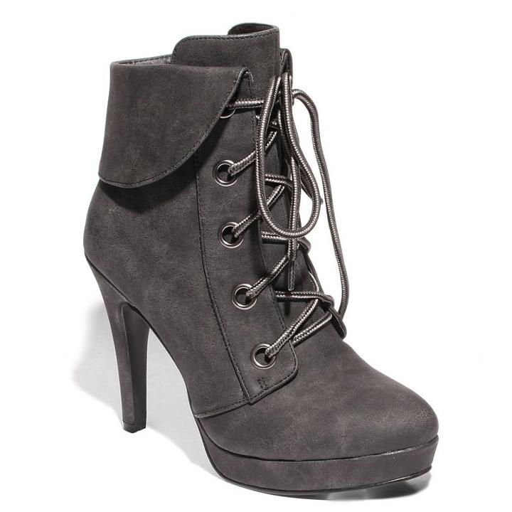 2 Lips Too Too Lonni Women's High Heel Ankle Boots, Size: Medium (11), Black