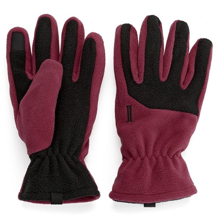 Women's Igloos Microfleece Tech Gloves, Dark Red